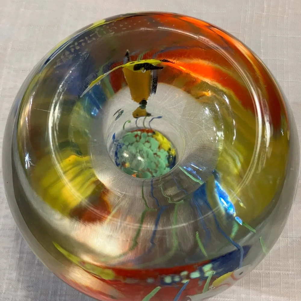 Handcrafted Glass Fish PAPERWEIGHT candle holder,Aquarium Decor.